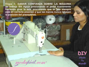 EJERCICIOS PARA EL DOMINIO DE LA MÁQUINA DE COSER