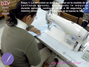 EJERCICIOS PARA EL DOMINIO DE LA MÁQUINA DE COSER