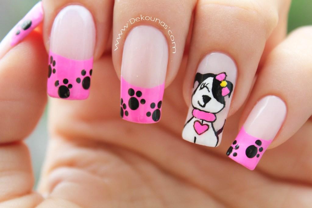 Decoración de uñas perrita3-3