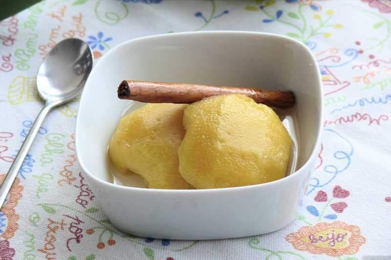 manzanas en almibar