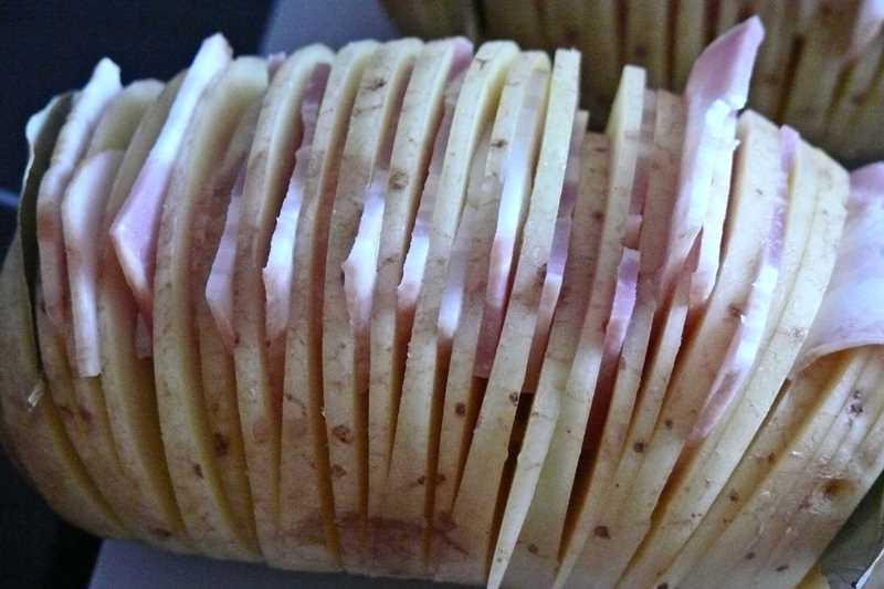 como hacer patatas hasselback