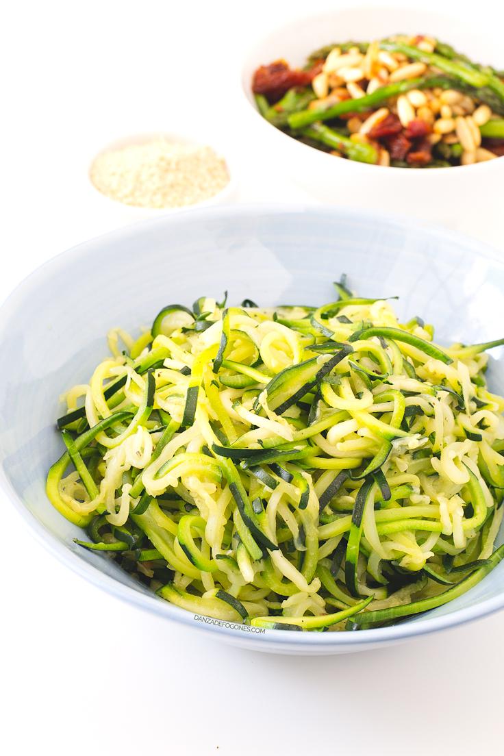 Pasta de Calabacín con Verduras