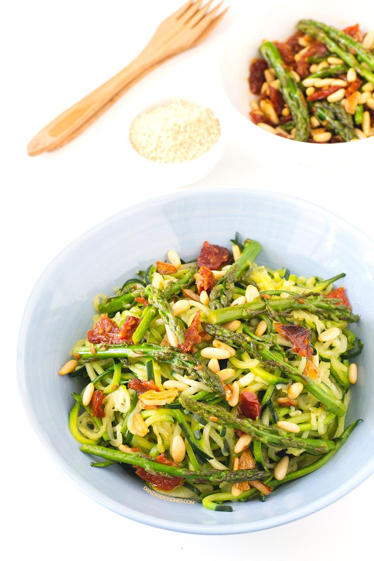 Pasta de Calabacín con Verduras