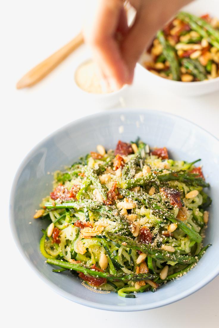 Pasta de Calabacín con Verduras