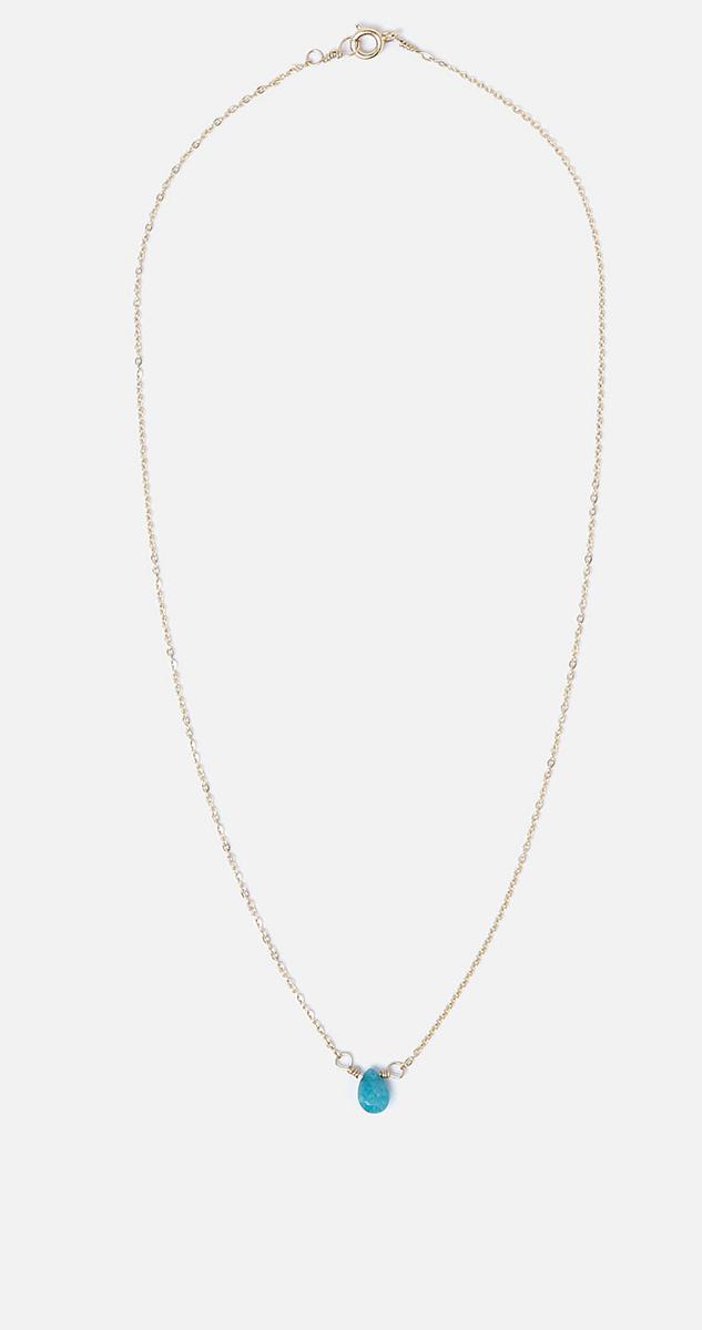 collar piedra bañado en oro
