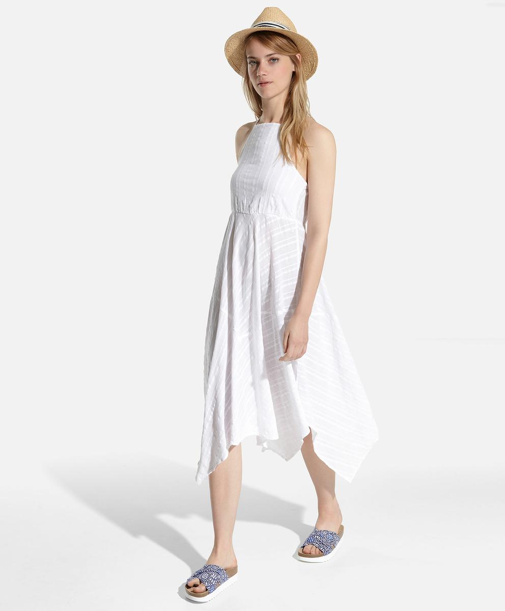 vestido asimetrico white