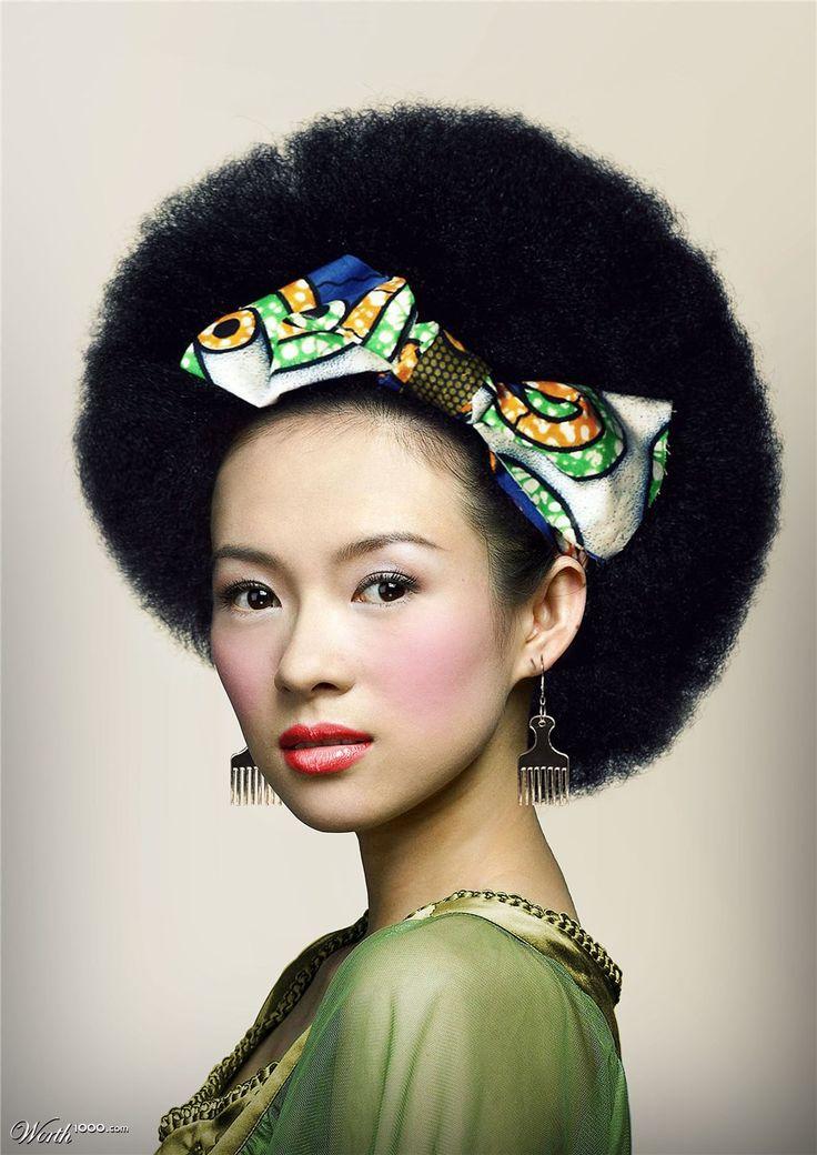 Ziyi Zhang Oriental Afro Hair. El pelo afro traspasa fronterasw