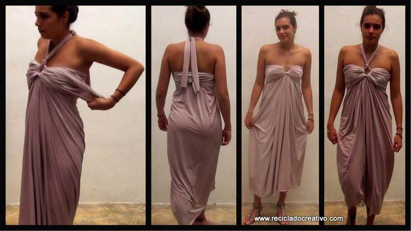 Cómo realizar un elegante vestido sin dar una sola puntada - stitch free dress