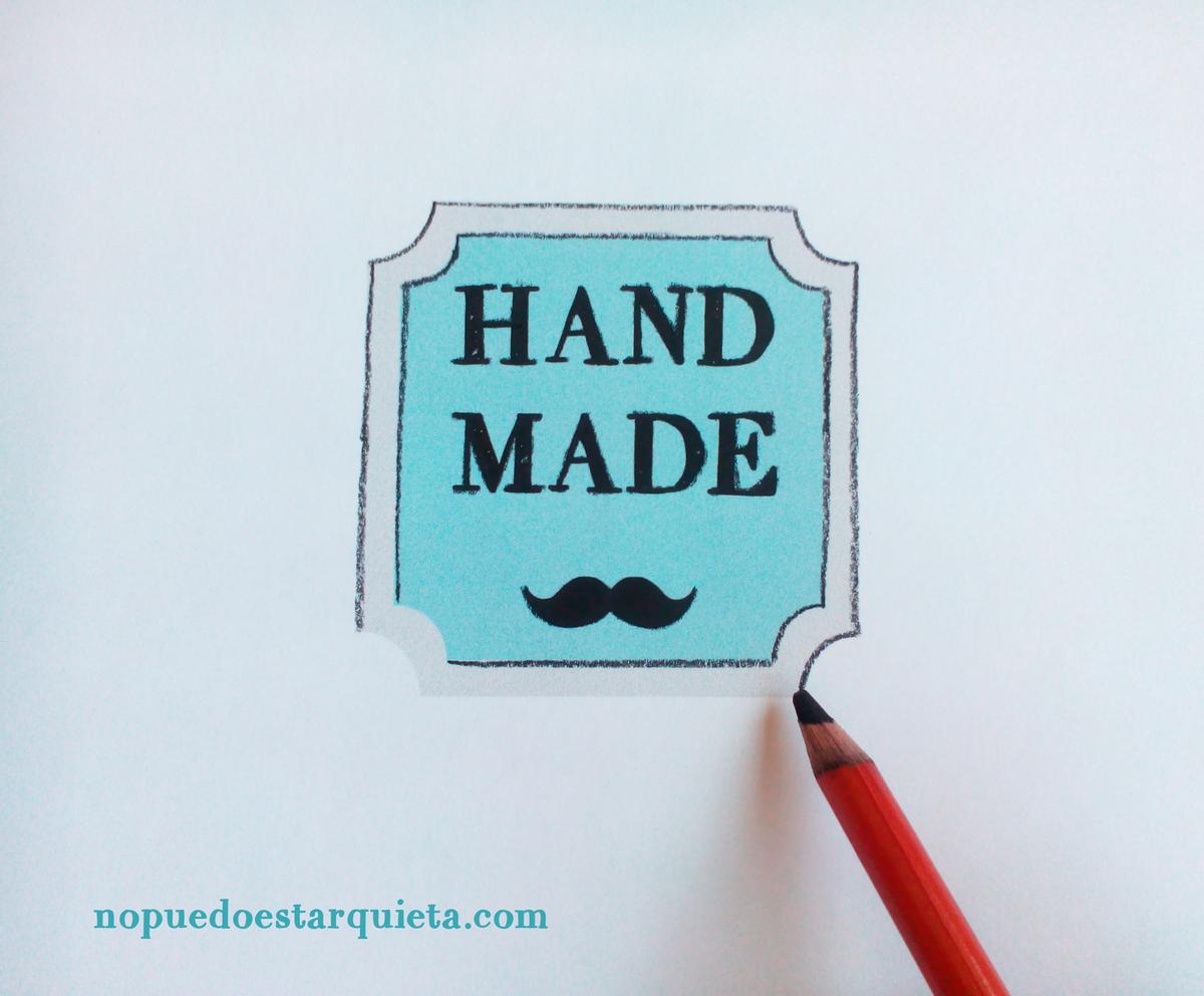 sello handmade carboncillo
