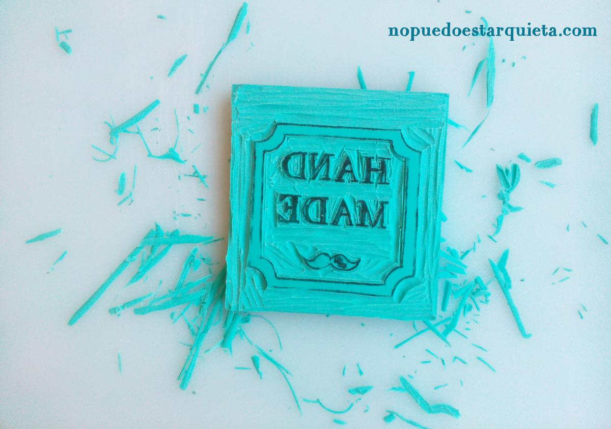 Sello carvado. Diy. Stamp