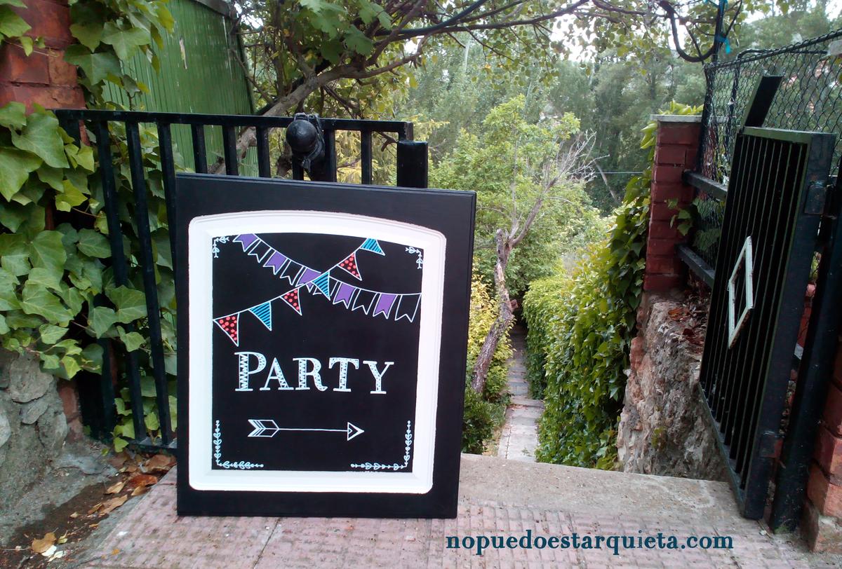Blackboard party. Pintura pizarra diy.