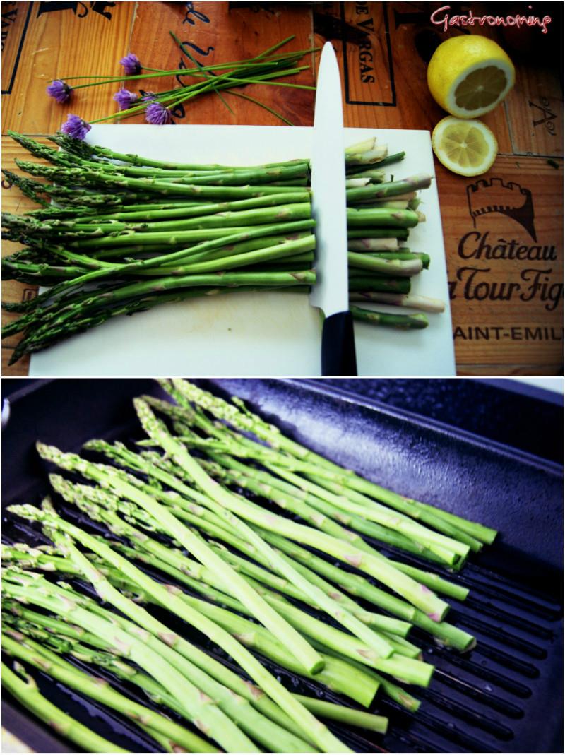 Pollo de campo con patatas al limón y espárragos trigueros