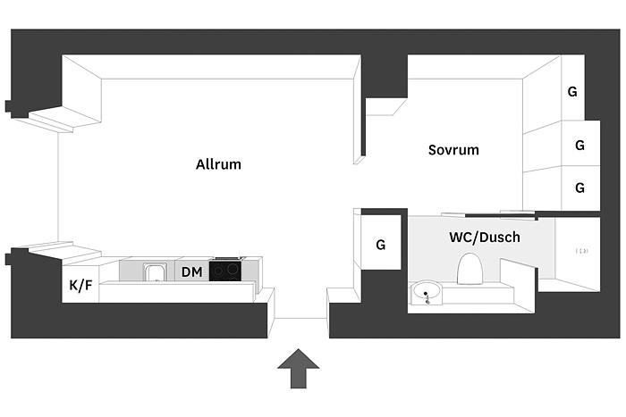 Un estudio de estilo contemporáneo: Mucho diseño y buenas ideas para separar ambientes.