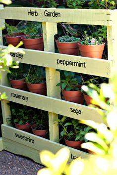 exteriores con palets - Jardinera con palets