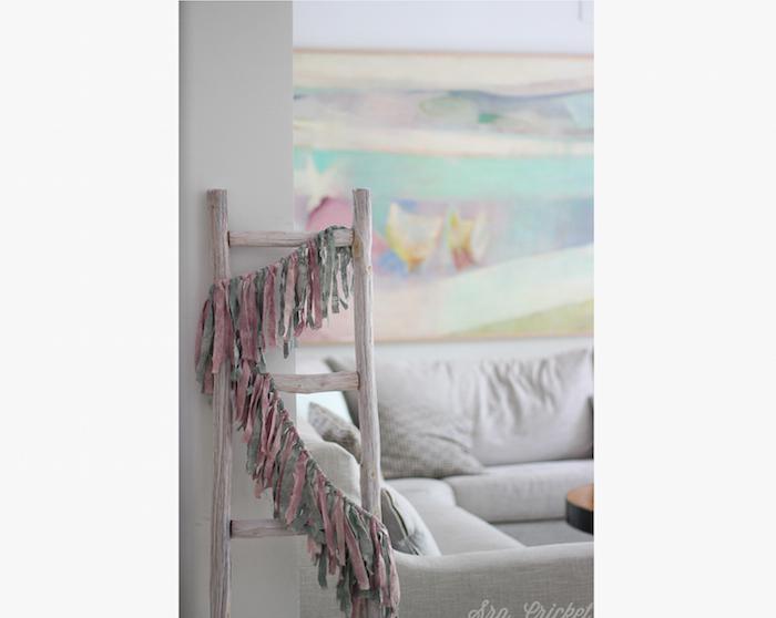 escalera decoracion guirnalda diy