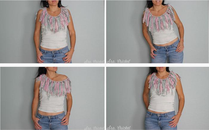 camiseta con flecos diy Sra. Cricket