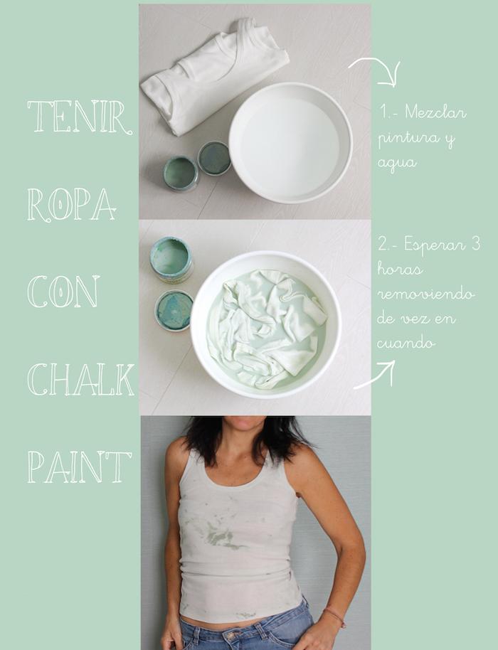 tenir camiseta con pintura chalk patint