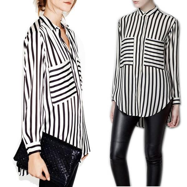 Blusas-formales-de-manga-larga-con-botones-mujeres-camisa-de-rayas-verticales-de-la-gasa-del