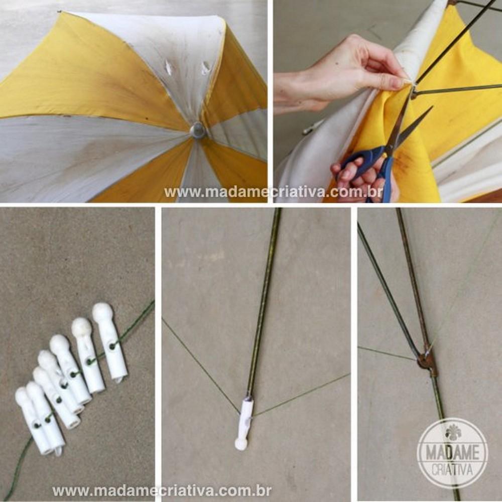 diy sombrilla de luces