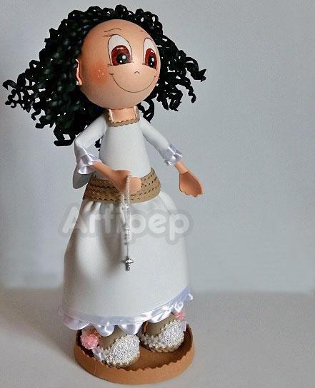 fofucha vestida de comunión