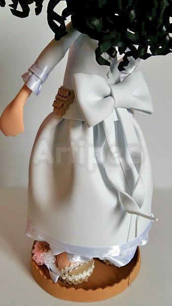 fofucha lazo vestido de comunión