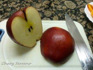 ENSALADA DE MELOCOTÓN Y MANZANA