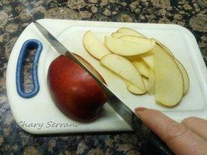 ENSALADA DE MELOCOTÓN Y MANZANA