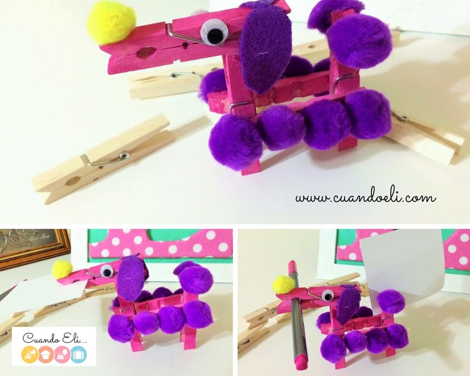 Perrito de Pinzas para escritorio
