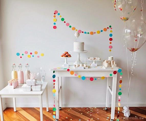 fiesta de confeti - decoración de fiestas en All Lovely Party