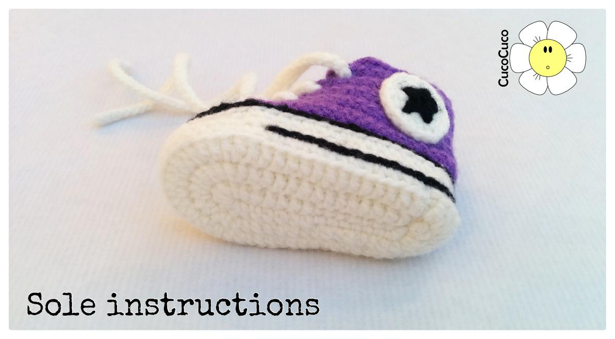 baby shoes crocheted all star sole