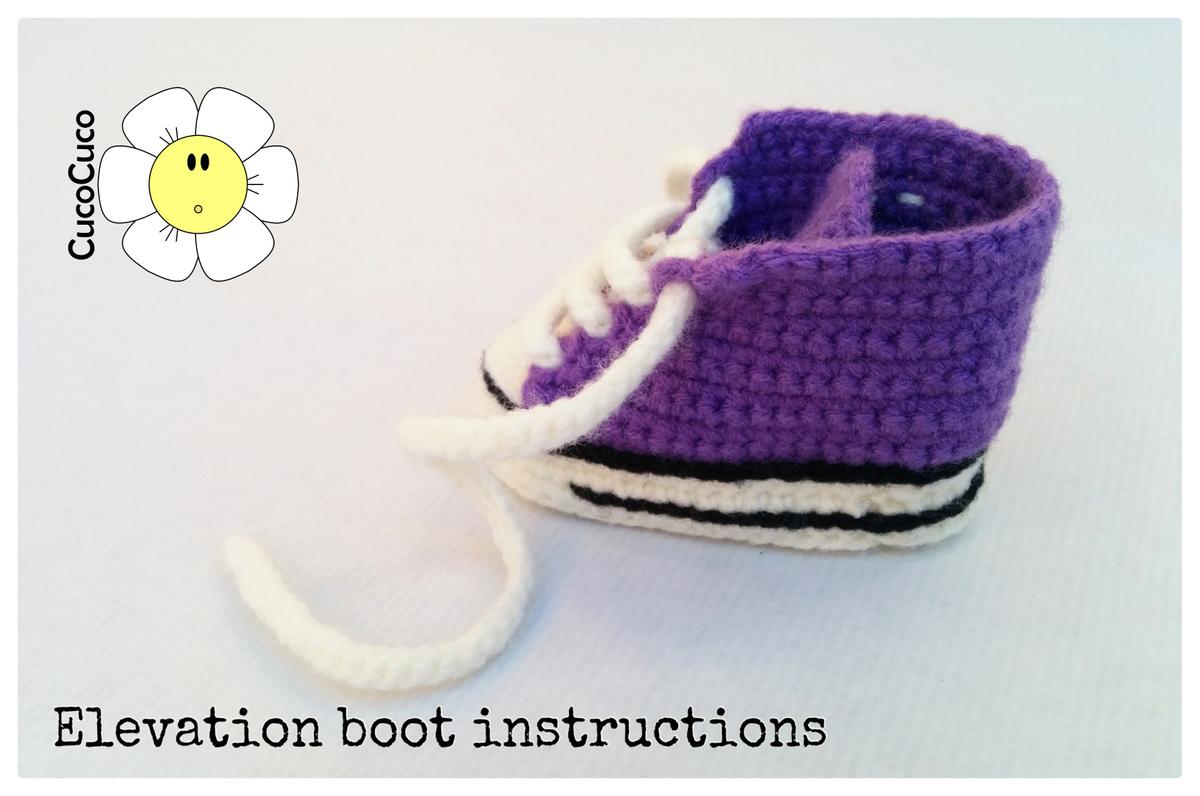baby shoes crocheted all star elevation boot