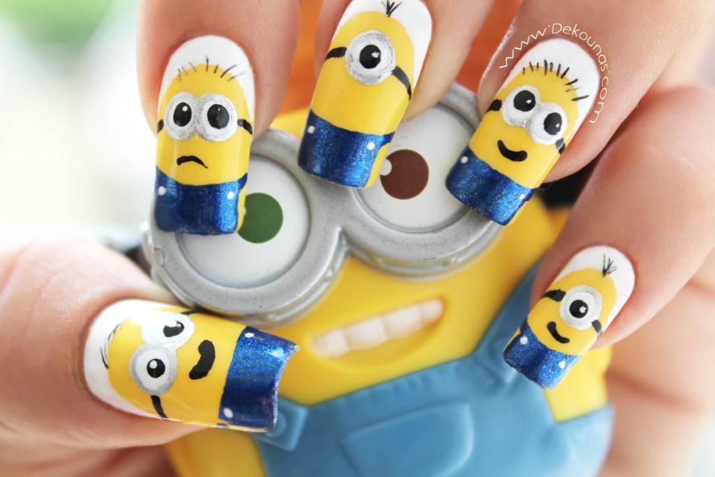 Decoración de uñas minions-1