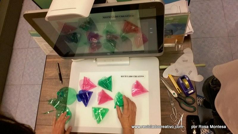 Cómo hacer una caja triangular con una botella de plástico con Sprout de HP