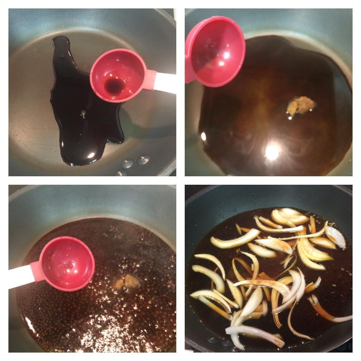 Preparando la salsa base japonesa