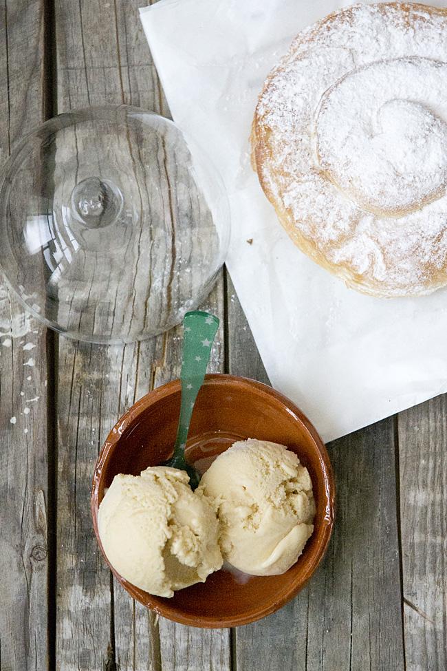 helado de ensaimada, receta