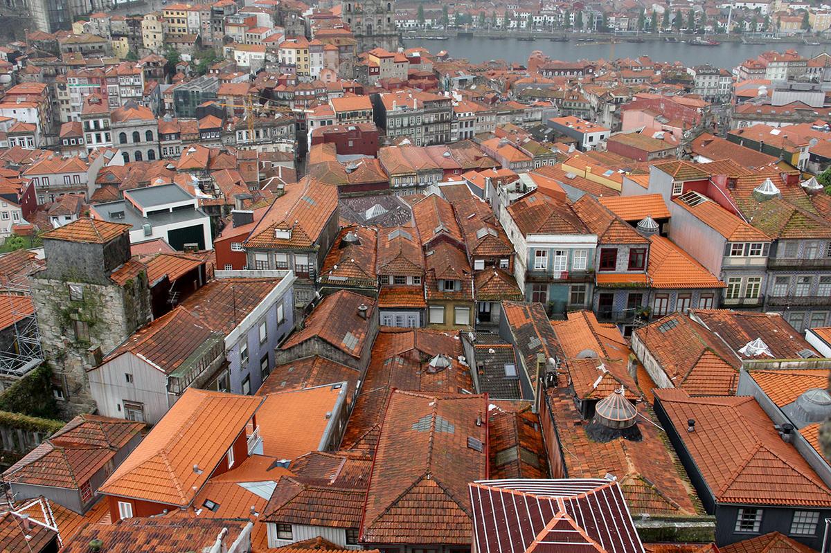 Tejados de Oporto desde la Torre de los Clérigos