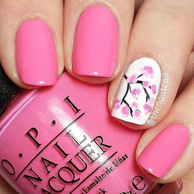uñas pintadas cortas