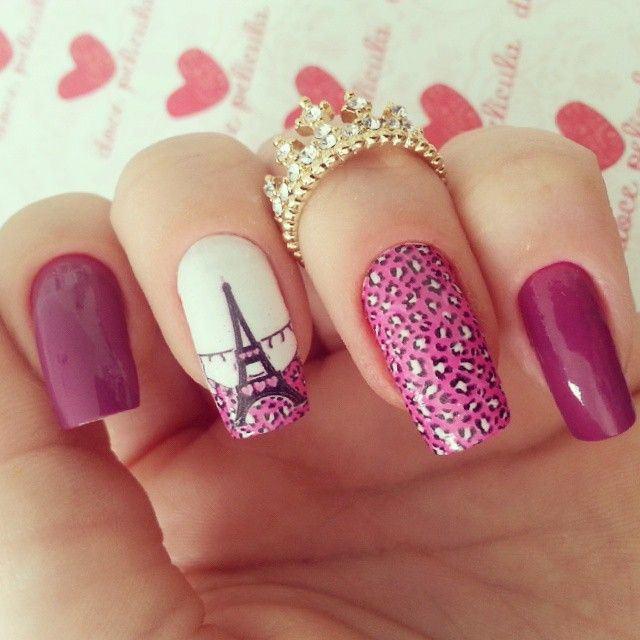 uñas pintadas largas