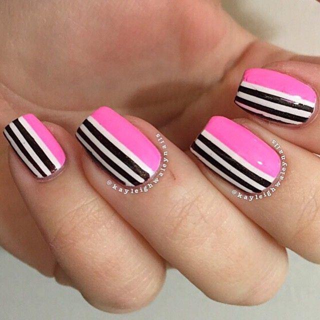 uñas acrilicas rosa