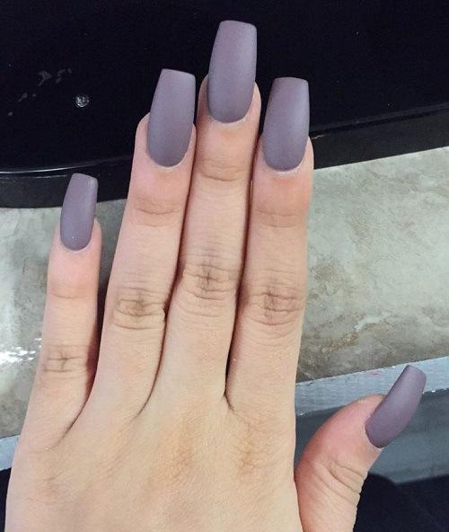 uñas acrilicas de un solo color
