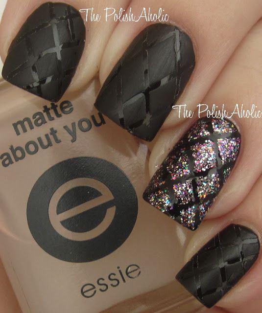 uñas acrilicas cortas negras