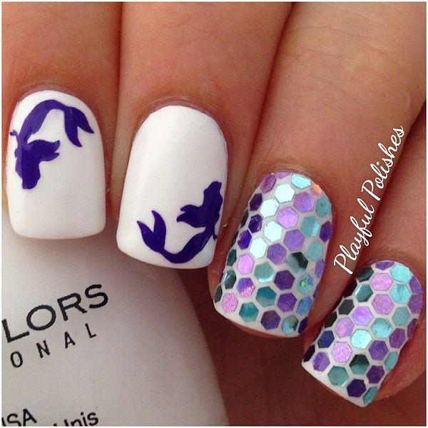 uñas acrilicas cortas con accesorios