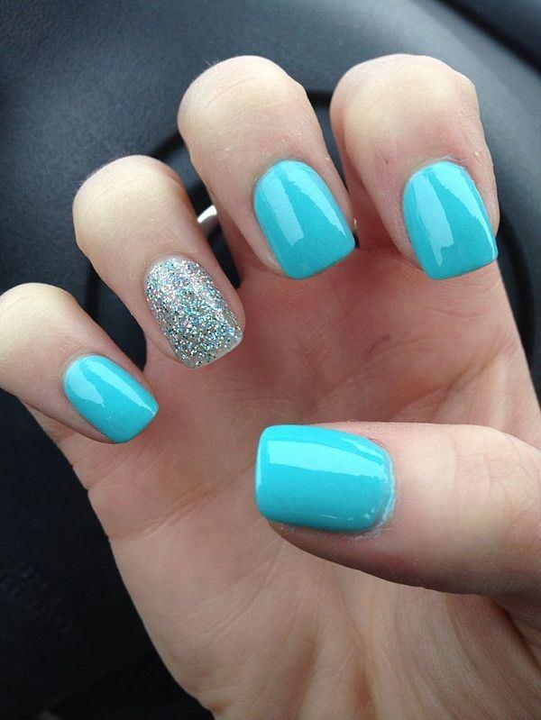 uñas acrilicas azules