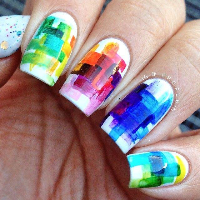 diseño de colores uñas acrilicas