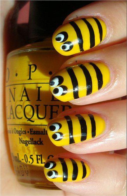 uñas de abeja animal print