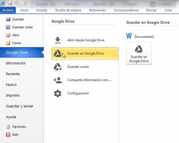 drive office guardar como