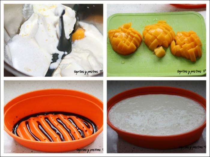 Flan-de-queso-y-melocotón-en-almíbar-paso-a-paso
