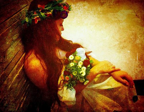 flores silvestres mujer