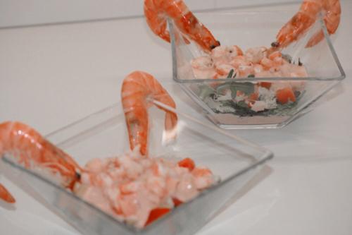 Coctel de gambas en blog de nutrición y fitness para mujer