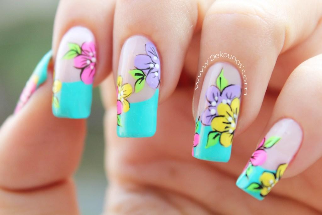 Decoración de uñas flores3-3